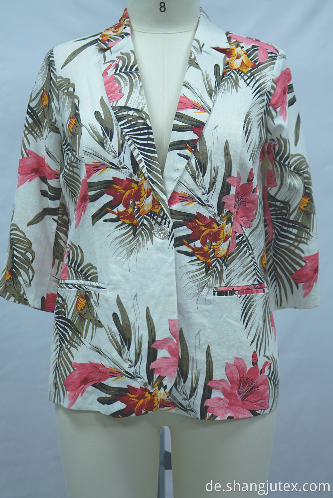 print linen of casual coat